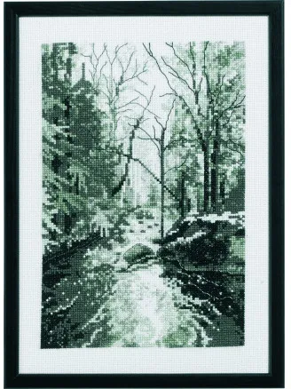 Permin Embroidery Kit Skovbækken 21x29cm