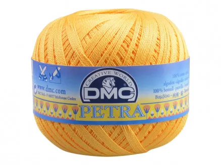 DMC Petra No. 8 Crochet Thread Unicolor 5742 Bright Yellow