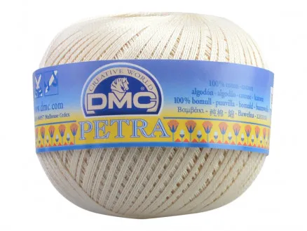 DMC Petra No. 8 Crochet Yarn Unicolor ECRU Natural