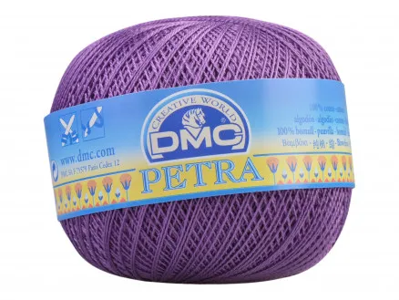 DMC Petra No. 8 Crochet Thread Unicolor 53837 Purple
