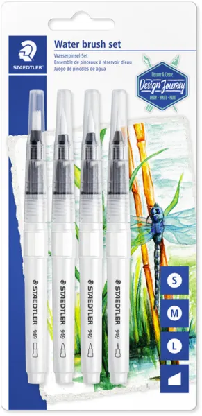 Staedtler Brush, 4 pcs assorted Bk