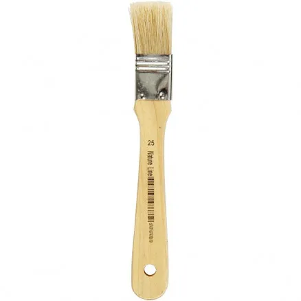 Varnish brush, L: 18.5 cm, W: 25 mm, flat, 12 pcs/ 12 pk.