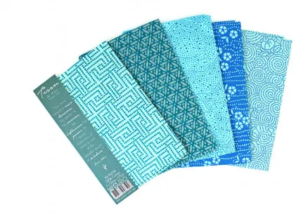 Tissu de Marie Fat Quarter Turquoise 50x57cm - 5 pcs