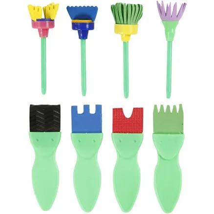 Foam Brushes, L: 11-13 cm, W: 30-45 mm, 24 pcs / 24 pk.