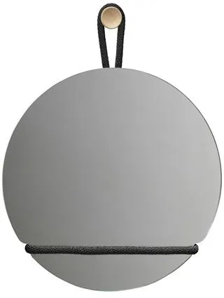 Design House Stockholm Lasso Mirror Round Clear/Black